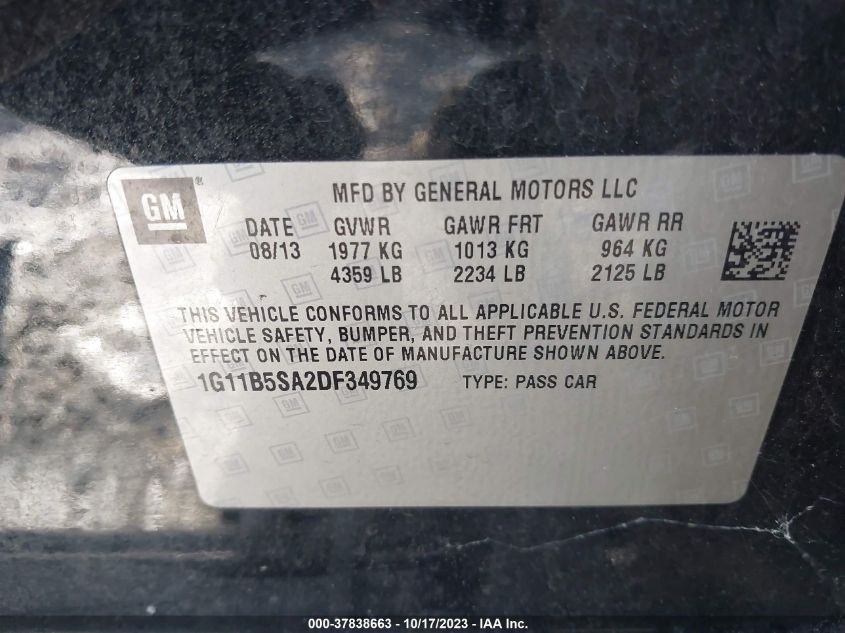 2013 CHEVROLET MALIBU LS - 1G11B5SA2DF349769