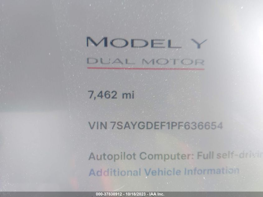 7SAYGDEF1PF636654 Tesla Model Y PERFORMANCE 16