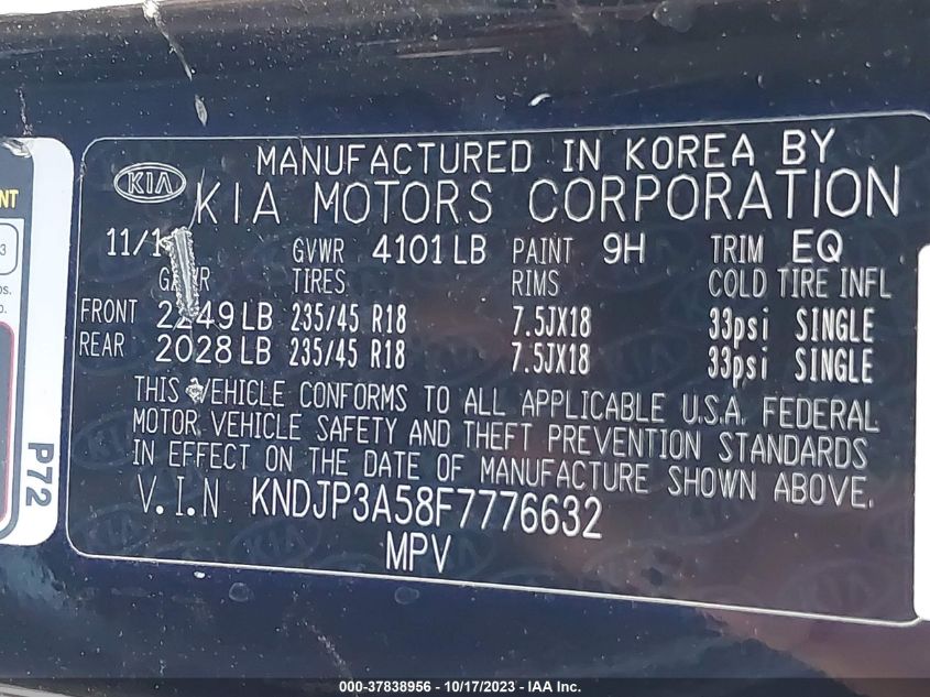 2015 KIA SOUL + - KNDJP3A58F7776632
