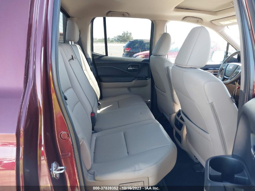 2018 HONDA RIDGELINE RTL-E - 5FPYK3F79JB017375