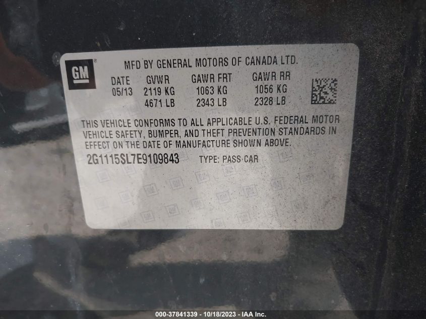 2014 CHEVROLET IMPALA LT - 2G1115SL7E9109843