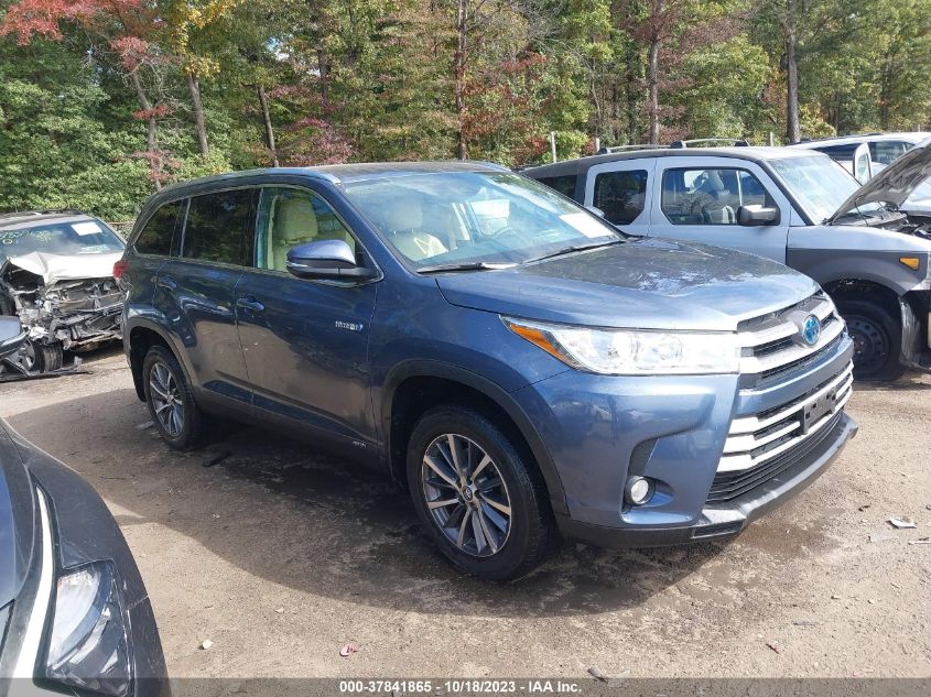 2019 TOYOTA HIGHLANDER HYBRID XLE - 5TDJGRFH3KS060369