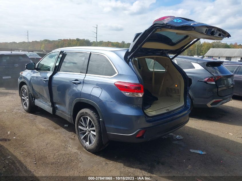 2019 TOYOTA HIGHLANDER HYBRID XLE - 5TDJGRFH3KS060369