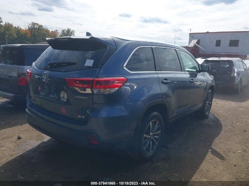 2019 TOYOTA HIGHLANDER HYBRID XLE - 5TDJGRFH3KS060369