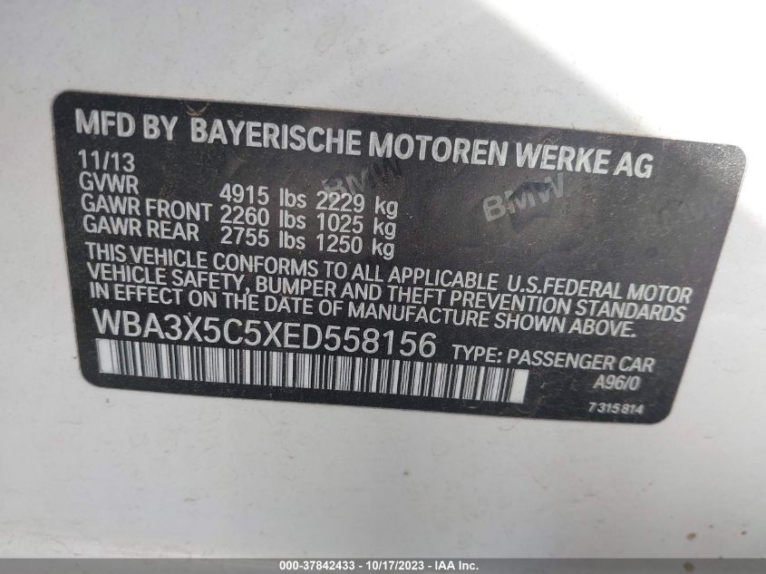 2014 BMW 328I GRAN TURISMO XDRIVE - WBA3X5C5XED558156