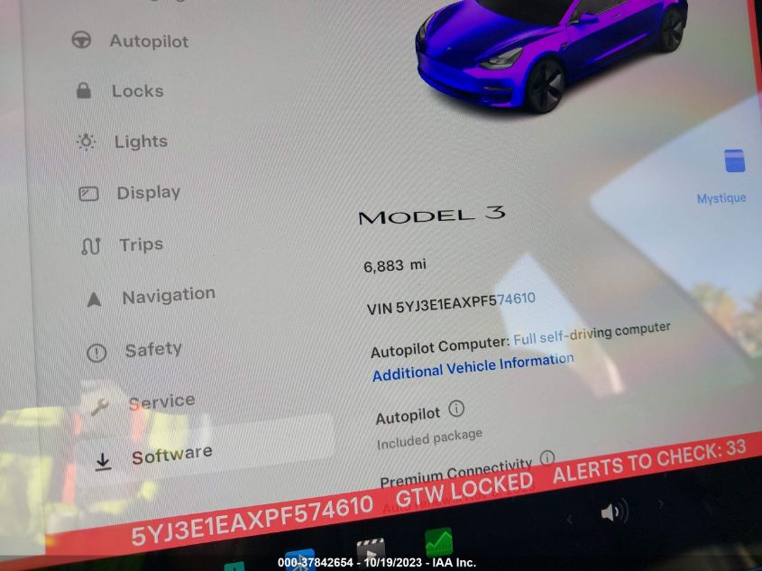 2023 TESLA MODEL 3 - 5YJ3E1EAXPF574610