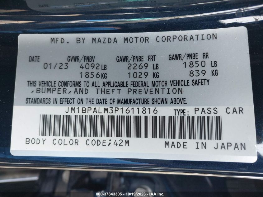 JM1BPALM3P1611816 Mazda Mazda3 Hatchback 2.5 S PREFERRED 9