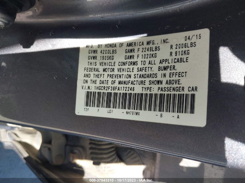 2015 HONDA ACCORD LX - 1HGCR2F36FA172246