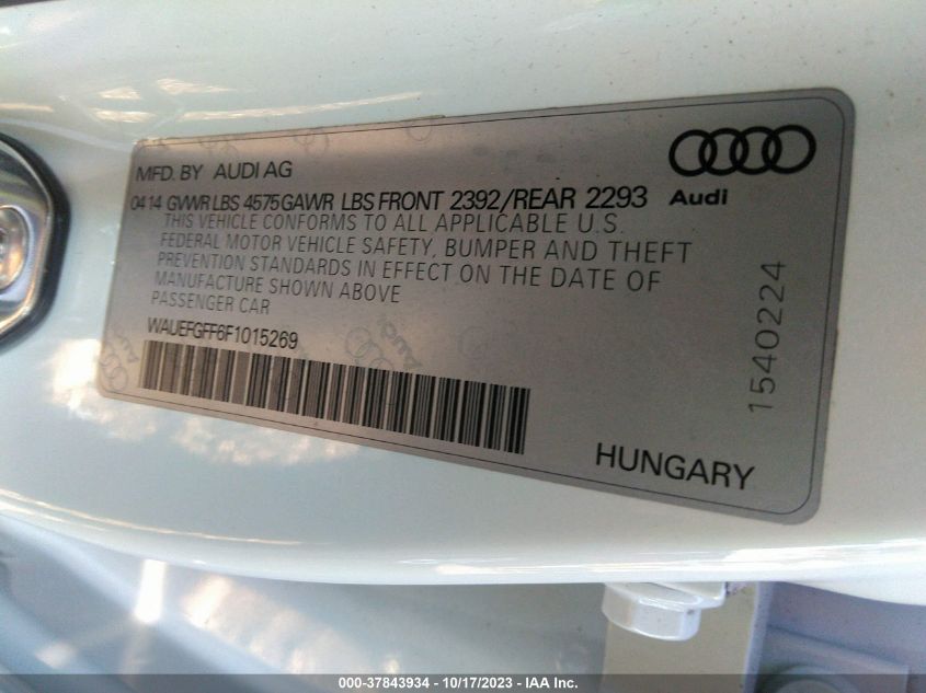 2015 AUDI A3 2.0T PREMIUM PLUS - WAUEFGFF6F1015269