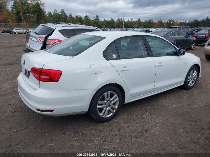 2015 VOLKSWAGEN JETTA SEDAN 2.0L S 3VW2K7AJ3FM228435