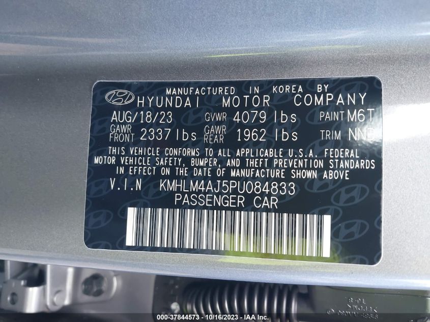 2023 HYUNDAI ELANTRA HYBRID BLUE - KMHLM4AJ5PU084833
