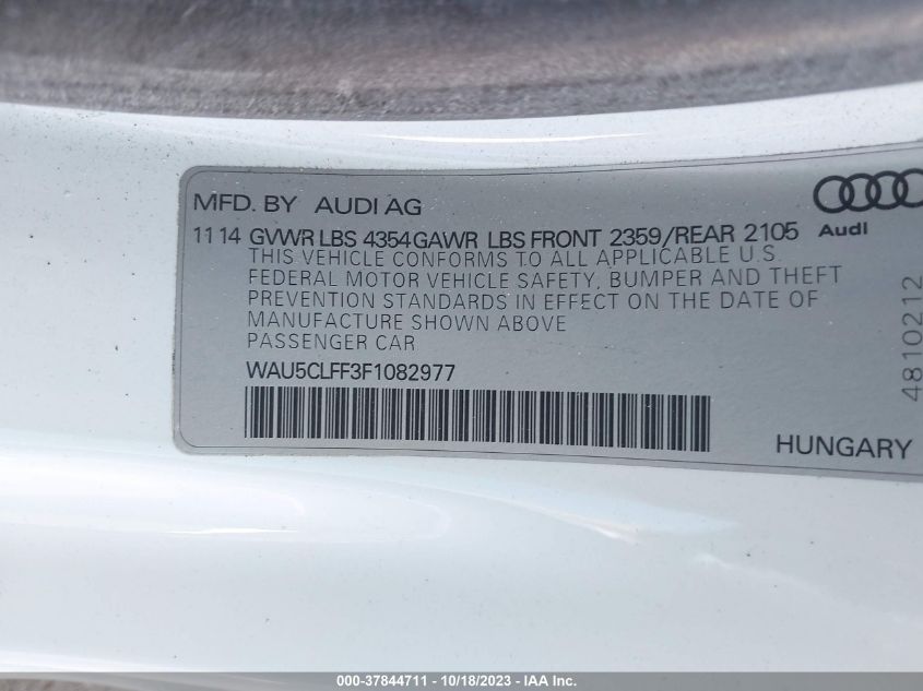 2015 AUDI A3 1.8T PREMIUM PLUS - WAU5CLFF3F1082977