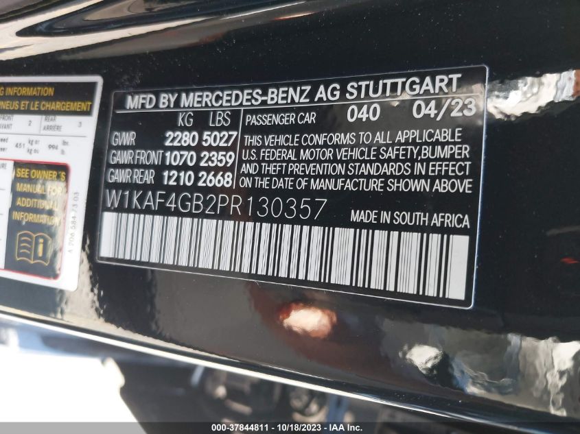 W1KAF4GB2PR130357 Mercedes-Benz C-Class C 300 9