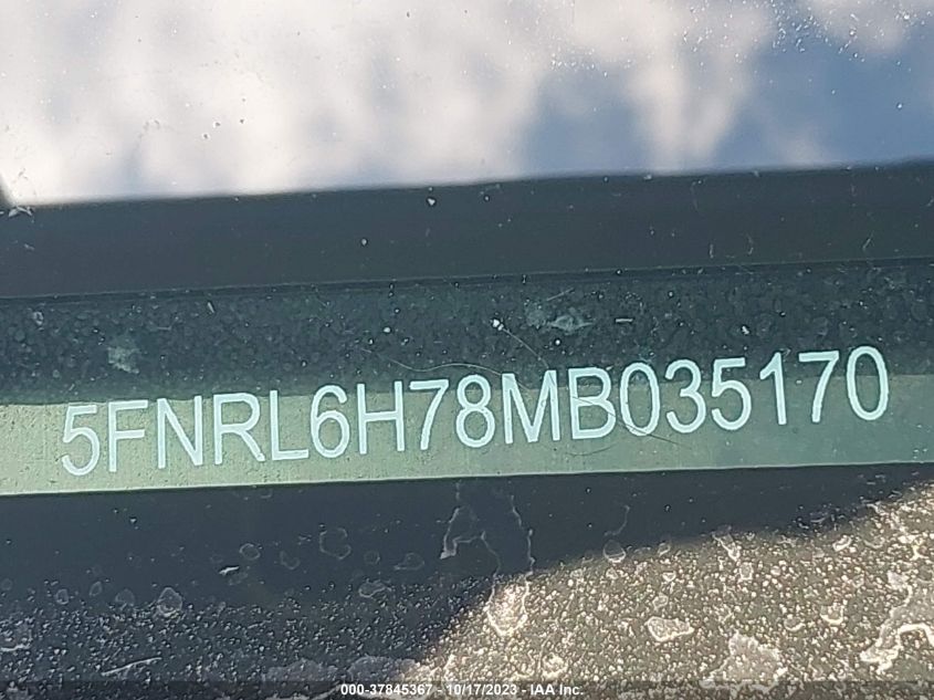 VIN 5FNRL6H78MB035170 2021 HONDA ODYSSEY EXL