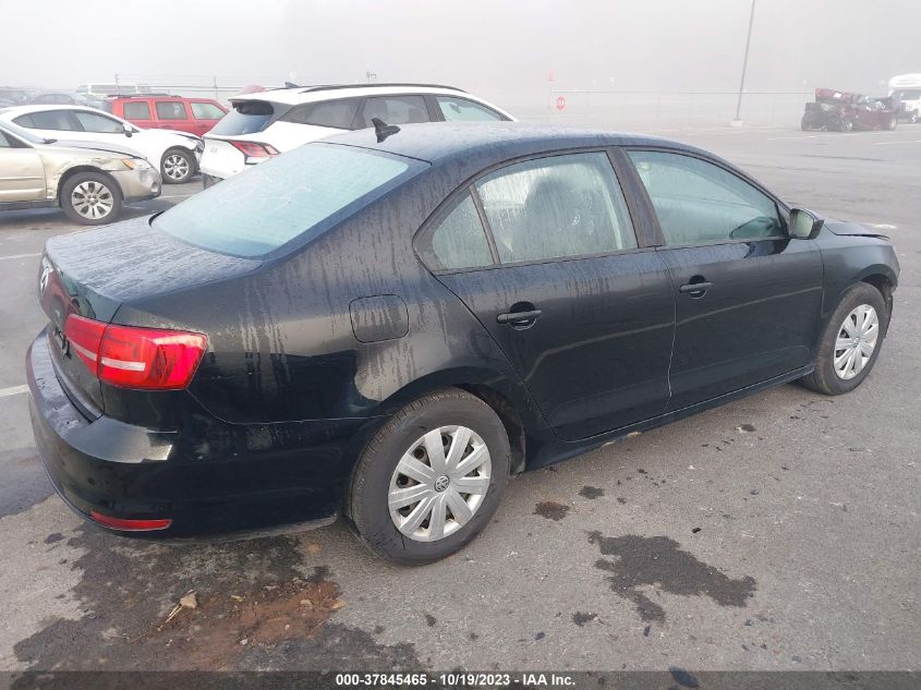 2015 VOLKSWAGEN JETTA SEDAN 2.0L S W/TECHNOLOGY 3VW2K7AJ6FM299533