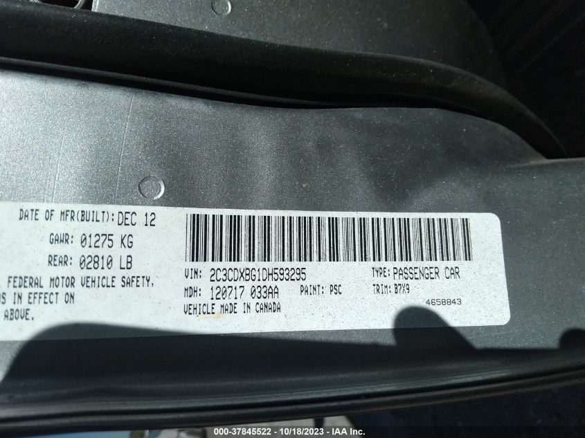2013 DODGE CHARGER SE - 2C3CDXBG1DH593295
