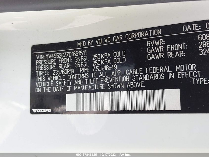 2013 VOLVO XC90 - YV4952CZ7D1651511