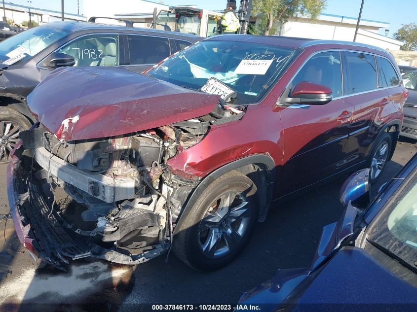 2017 TOYOTA HIGHLANDER LIMITED - 5TDDZRFH0HS449874
