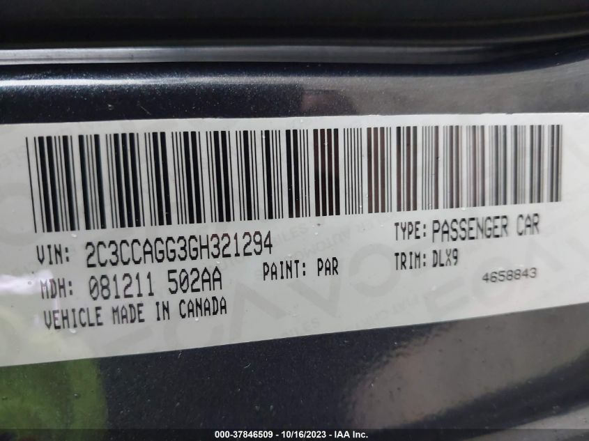 2016 CHRYSLER 300 300S - 2C3CCAGG3GH321294