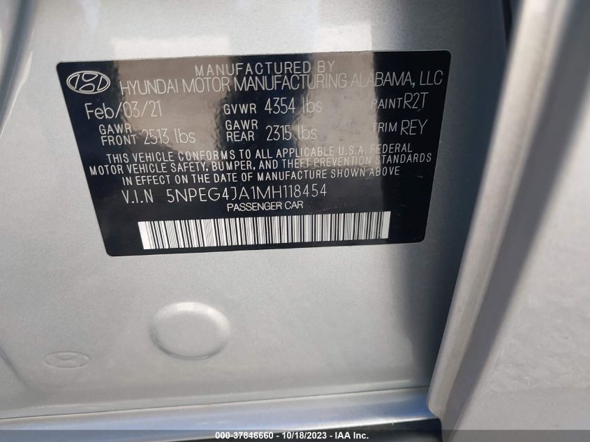 2021 HYUNDAI SONATA SE - 5NPEG4JA1MH118454