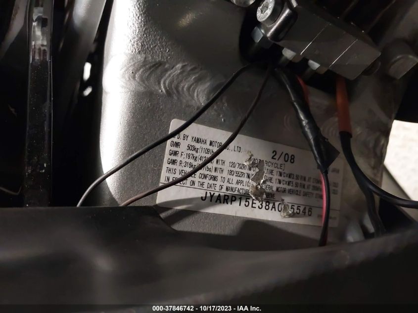 2008 YAMAHA FJR1300 A JYARP15E38A005546