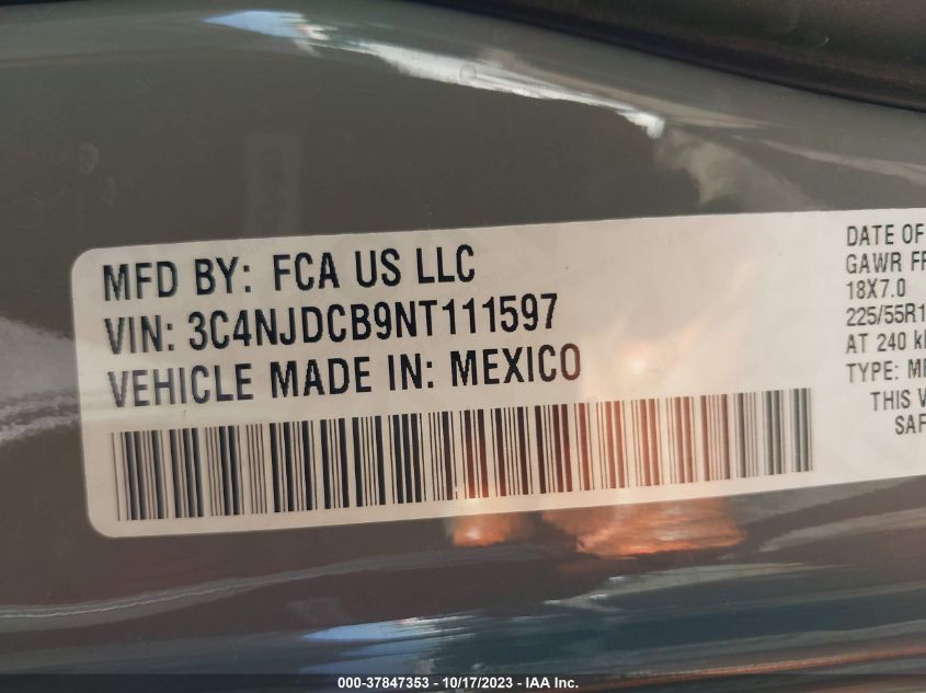 2022 JEEP COMPASS LIMITED - 3C4NJDCB9NT111597