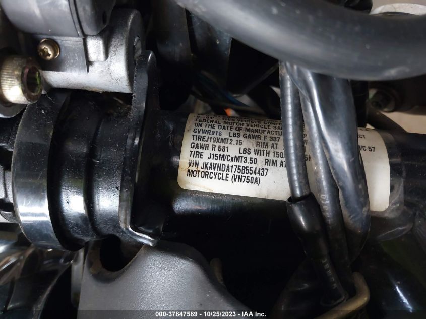 2005 KAWASAKI VN750 JKAVNDA175B554437