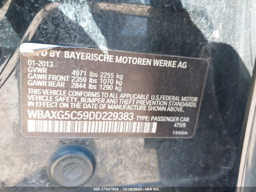 2013 BMW 528I - WBAXG5C59DD229383
