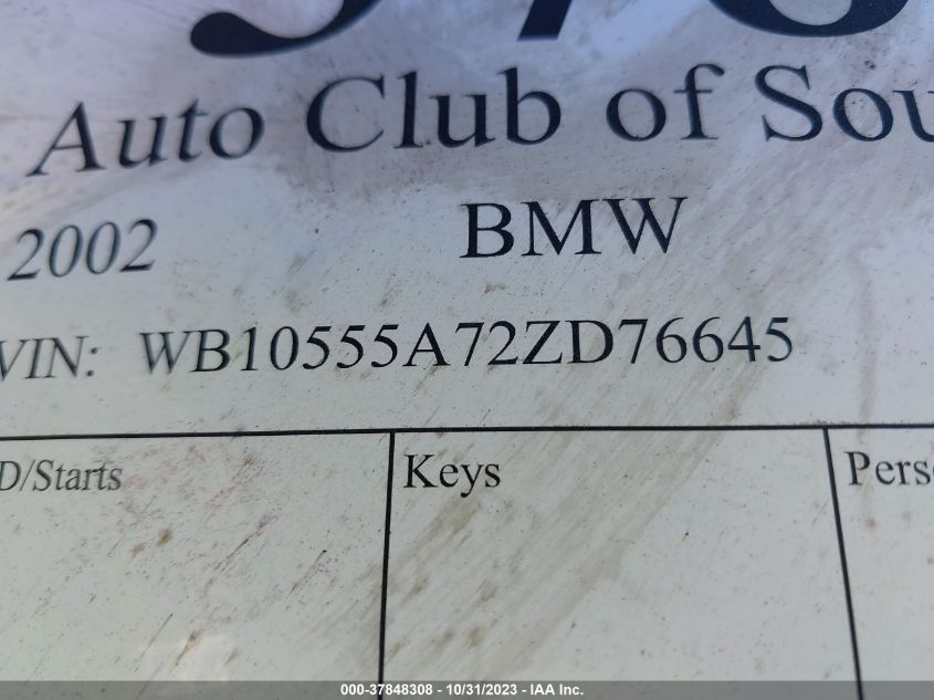 2002 BMW K1200 LT WB10555A72ZD76645