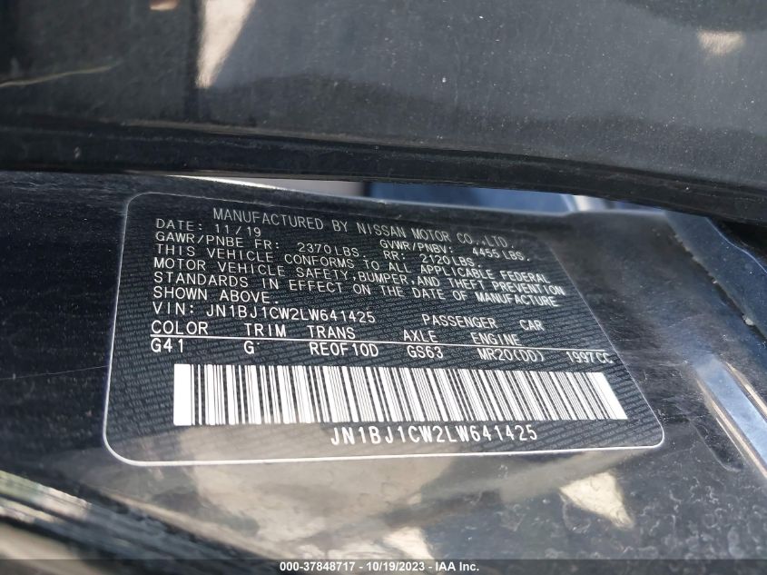 2020 NISSAN ROGUE SPORT SL - JN1BJ1CW2LW641425