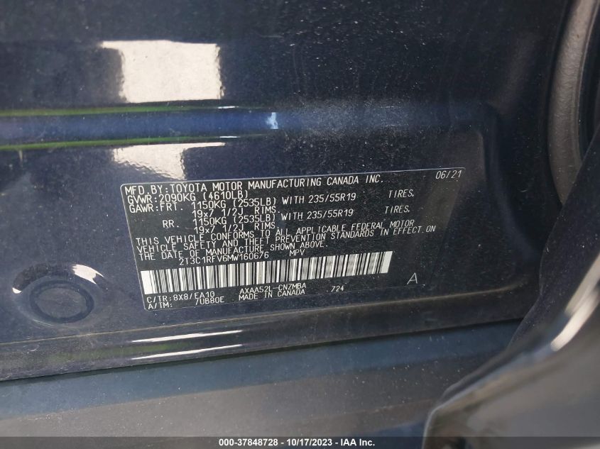 2T3C1RFV6MW160676 Toyota RAV4 XLE PREMIUM 9