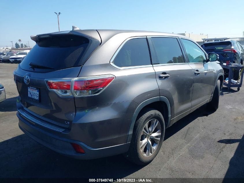 2015 TOYOTA HIGHLANDER LE - 5TDZKRFH3FS103454