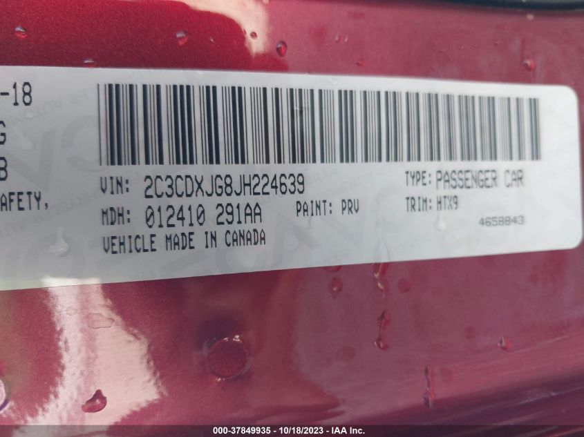 2018 DODGE CHARGER GT - 2C3CDXJG8JH224639