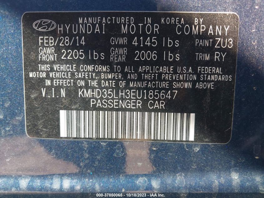 2014 HYUNDAI ELANTRA GT - KMHD35LH3EU185647