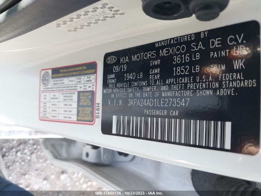 2020 KIA RIO LX/S - 3KPA24AD1LE273547