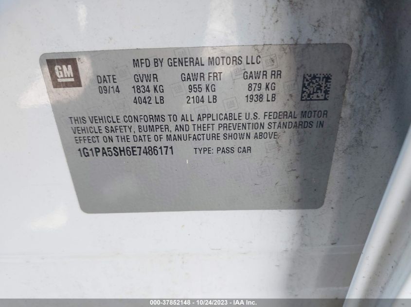 2014 CHEVROLET CRUZE LS - 1G1PA5SH6E7486171