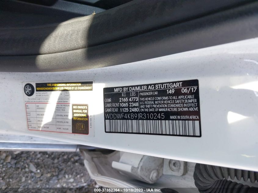 2018 MERCEDES-BENZ C-CLASS C 300 - WDDWF4KB9JR310245