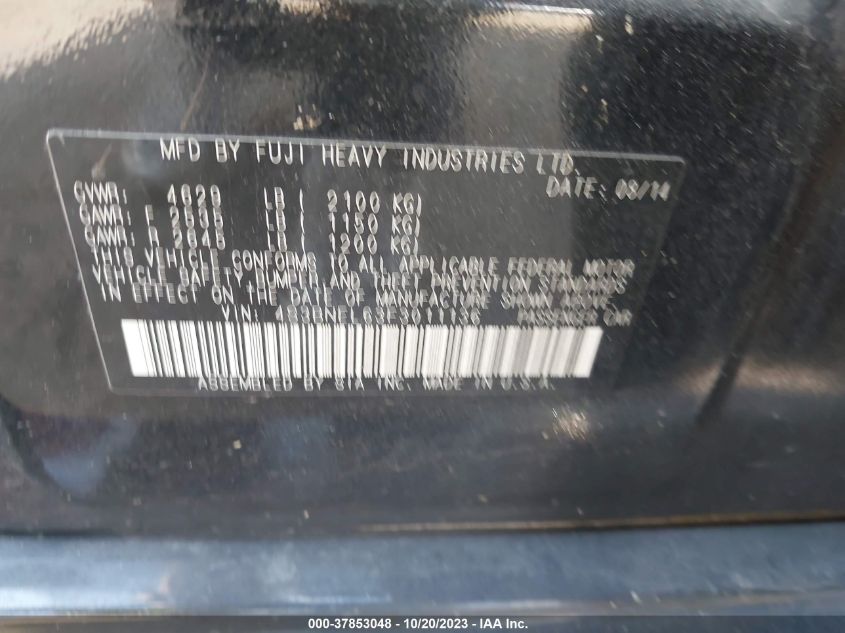 2015 SUBARU LEGACY 3.6R LIMITED - 4S3BNEL63F3011136