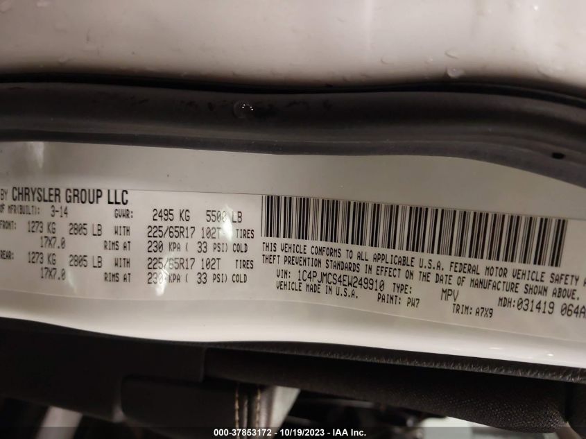 2014 JEEP CHEROKEE LATITUDE - 1C4PJMCS4EW249910