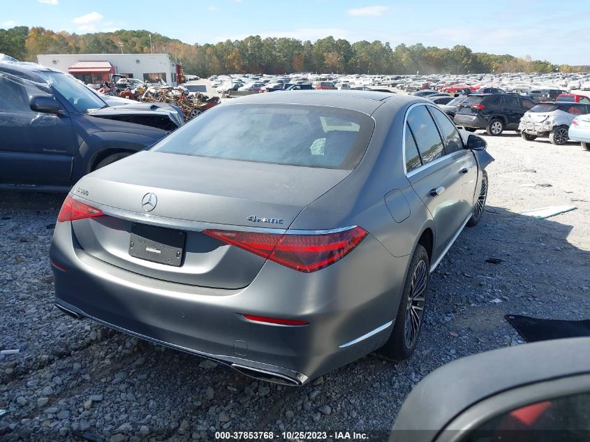 2022 MERCEDES-BENZ S 580 4MATIC W1K6G7GB7NA152080