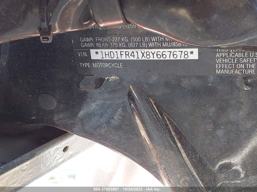 2008 HARLEY-DAVIDSON FLHRC 1HD1FR41X8Y667678