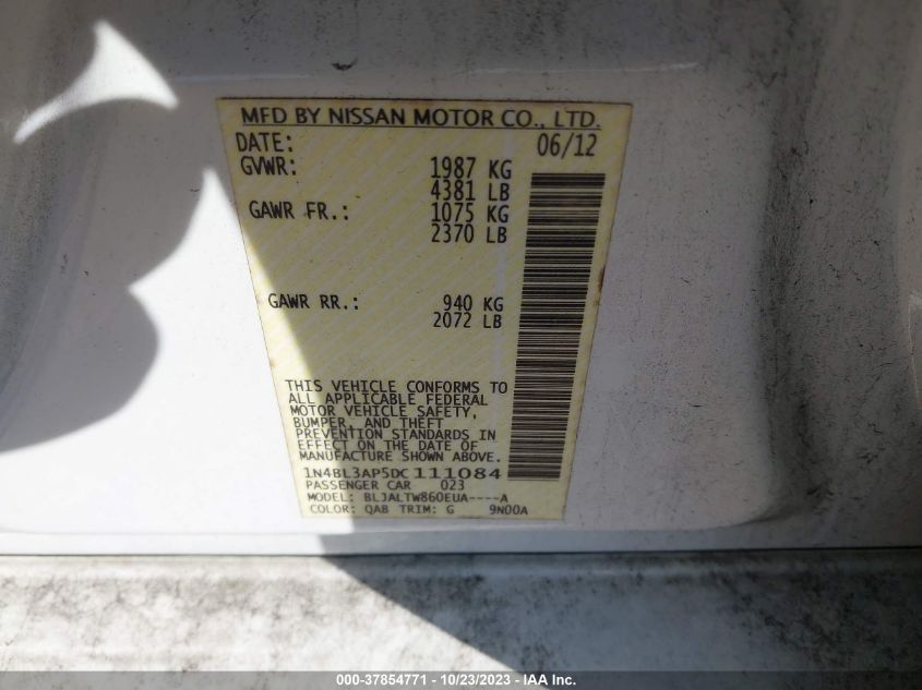 2013 NISSAN ALTIMA 3.5 SV - 1N4BL3AP5DC111084