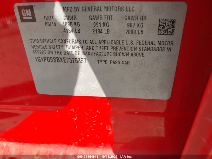 2014 CHEVROLET CRUZE LTZ - 1G1PG5SBXE7375357