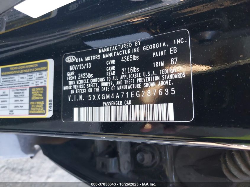 2014 KIA OPTIMA LX - 5XXGM4A71EG287635