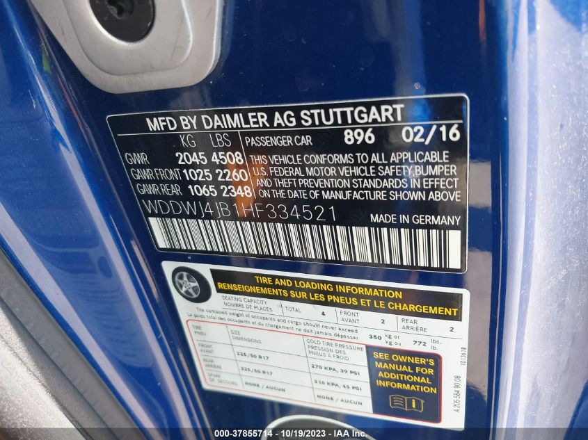 2017 MERCEDES-BENZ C 300 - WDDWJ4JB1HF334521