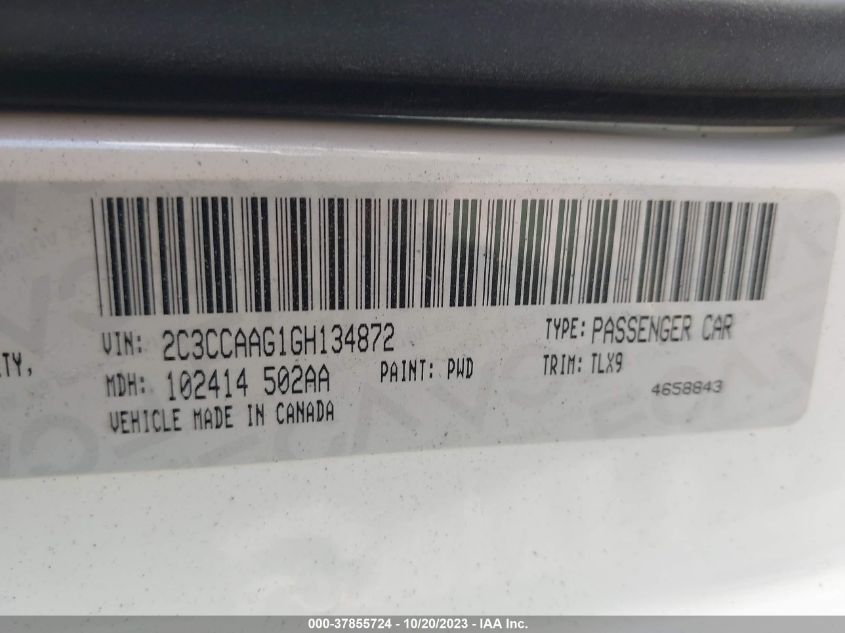 2016 CHRYSLER 300 LIMITED - 2C3CCAAG1GH134872