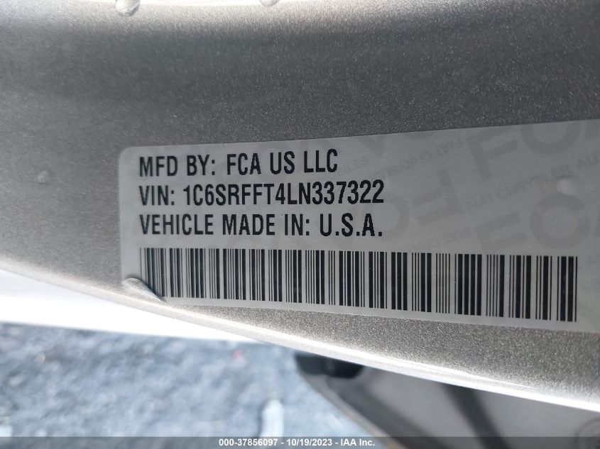 2020 RAM 1500 BIG HORN - 1C6SRFFT4LN337322