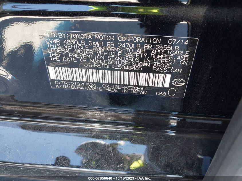 2014 LEXUS GS 350 - JTHBE1BLXE5043485