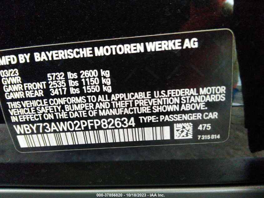 WBY73AW02PFP82634 BMW I4   9