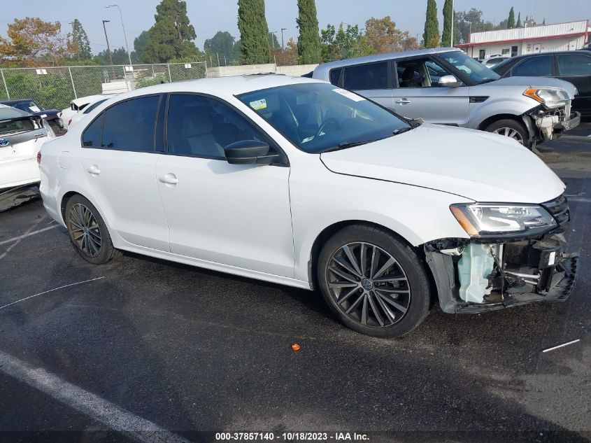 2016 VOLKSWAGEN JETTA SEDAN 1.8T SPORT 3VWD17AJ6GM343995